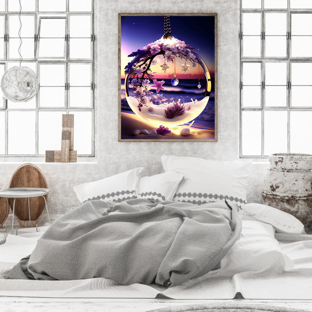 Beach Crystal Scenery - Full Round Drill Diamond Painting 30*40CM