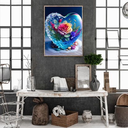 Beach Heart - Full Round Drill Diamond Painting 30*40CM