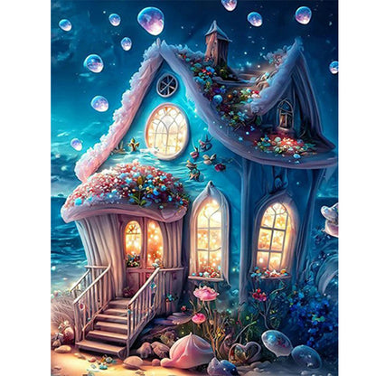 Flower House - Full Round Drill Diamond Painting 30*40CM