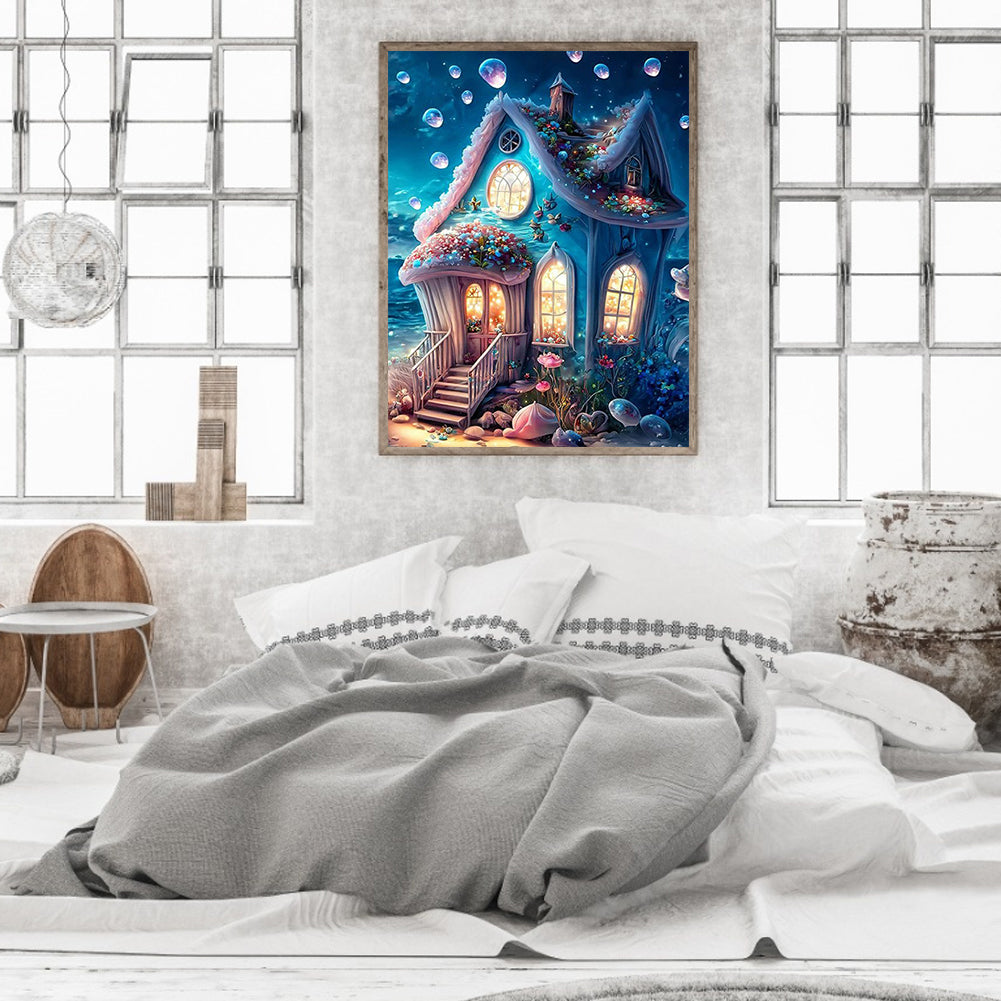 Flower House - Full Round Drill Diamond Painting 30*40CM