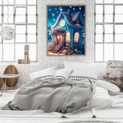 Flower House - Full Round Drill Diamond Painting 30*40CM