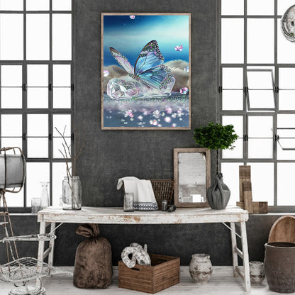 Beautiful Butterfly - Full Round Drill Diamond Painting 30*40CM