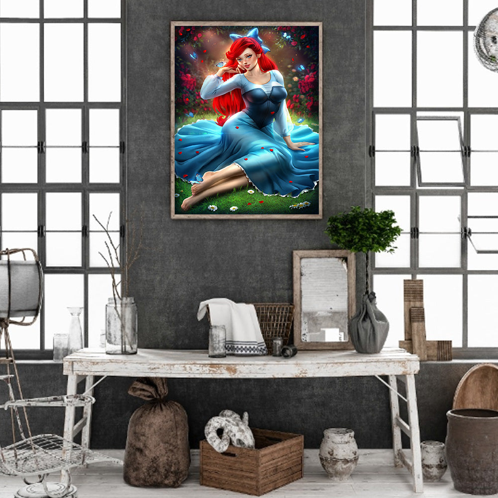 Redhead Girl - Full Round Drill Diamond Painting 30*40CM