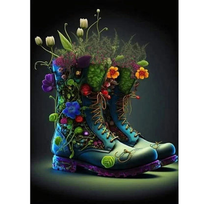 Bouquet Boots - Full Round Drill Diamond Painting 30*40CM