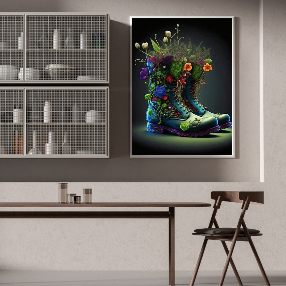 Bouquet Boots - Full Round Drill Diamond Painting 30*40CM