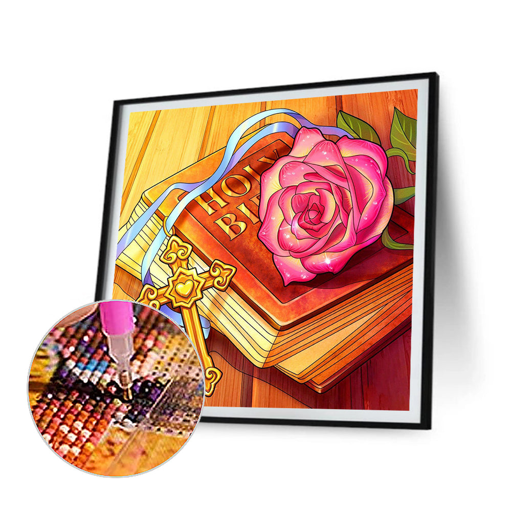 Book Rose - Full Round Drill Diamond Painting 30*30CM