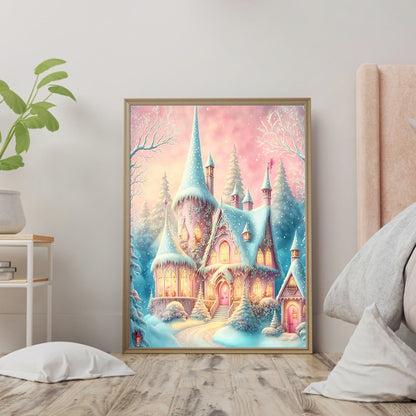 Snow Castle - Full Round Drill Diamond Painting 30*40CM