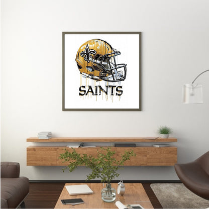 New Orleans Saints Football Team - Full Round Drill Diamond Painting 30*30CM