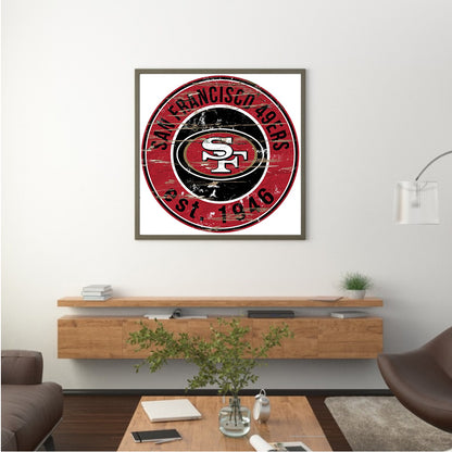 San Francisco 49Ers Football Team - Full Round Drill Diamond Painting 30*30CM