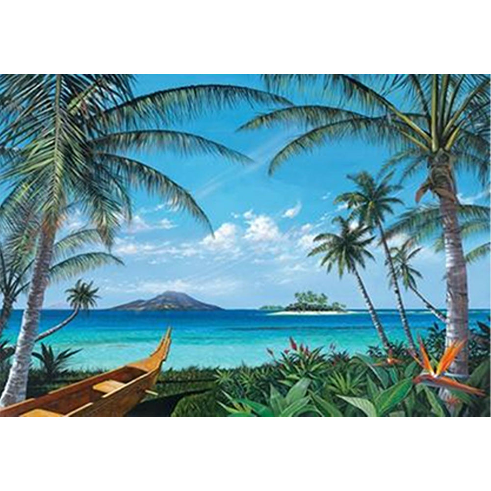 Seaside Scenery - Full Round Drill Diamond Painting 40*30CM