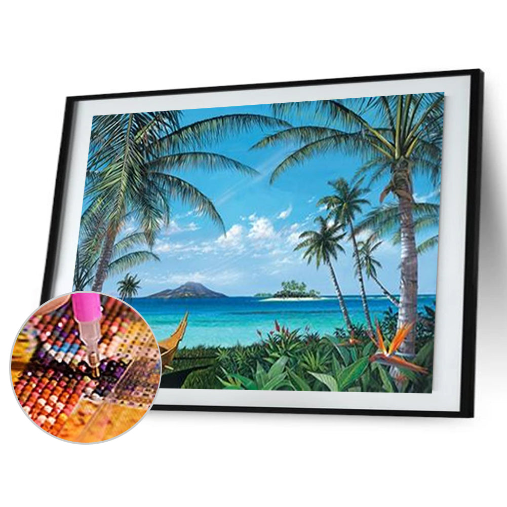 Seaside Scenery - Full Round Drill Diamond Painting 40*30CM