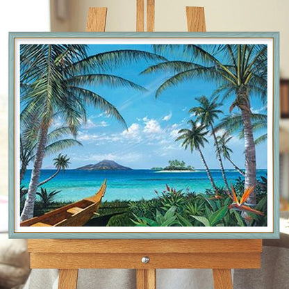Seaside Scenery - Full Round Drill Diamond Painting 40*30CM