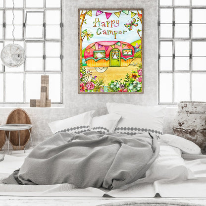 Mountain Camping - Full Round Drill Diamond Painting 30*40CM