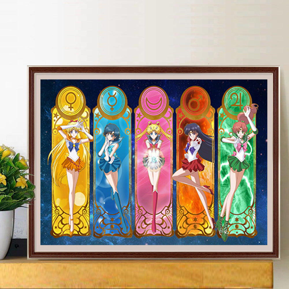 Sailor Moon - Full Round Drill Diamond Painting 60*40CM
