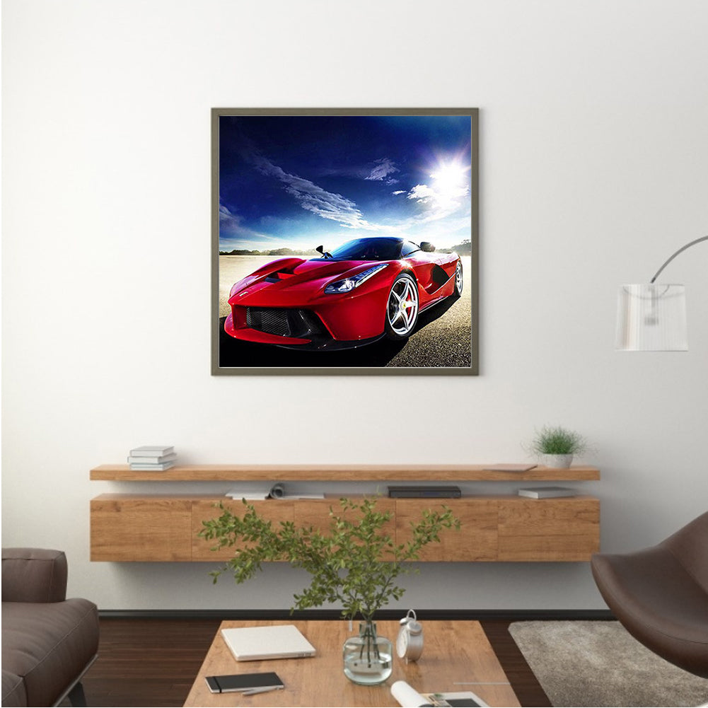 Red Sports Car - Full Square Drill Diamond Painting 30*30CM