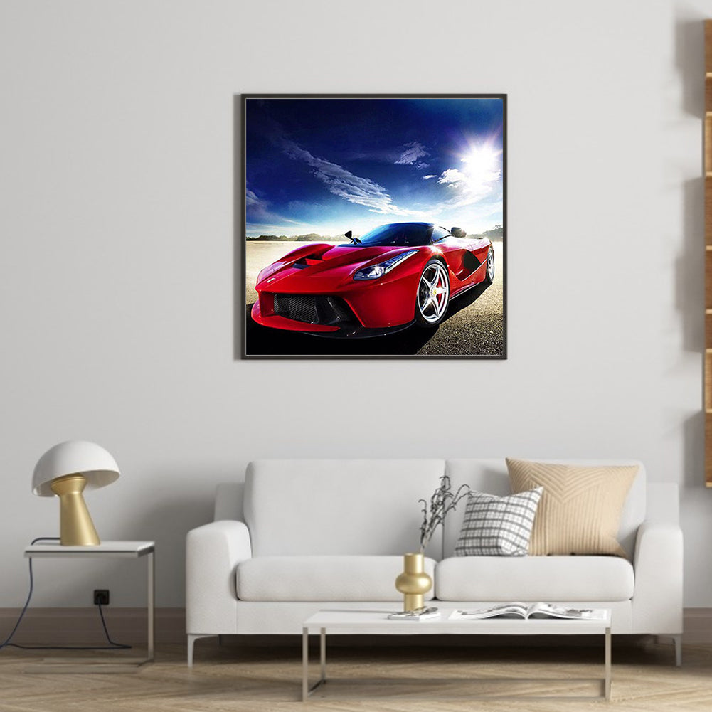 Red Sports Car - Full Square Drill Diamond Painting 30*30CM