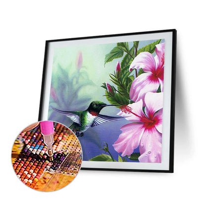 Bird Holding Flower - Full Round Drill Diamond Painting 50*50CM