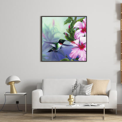 Bird Holding Flower - Full Round Drill Diamond Painting 50*50CM