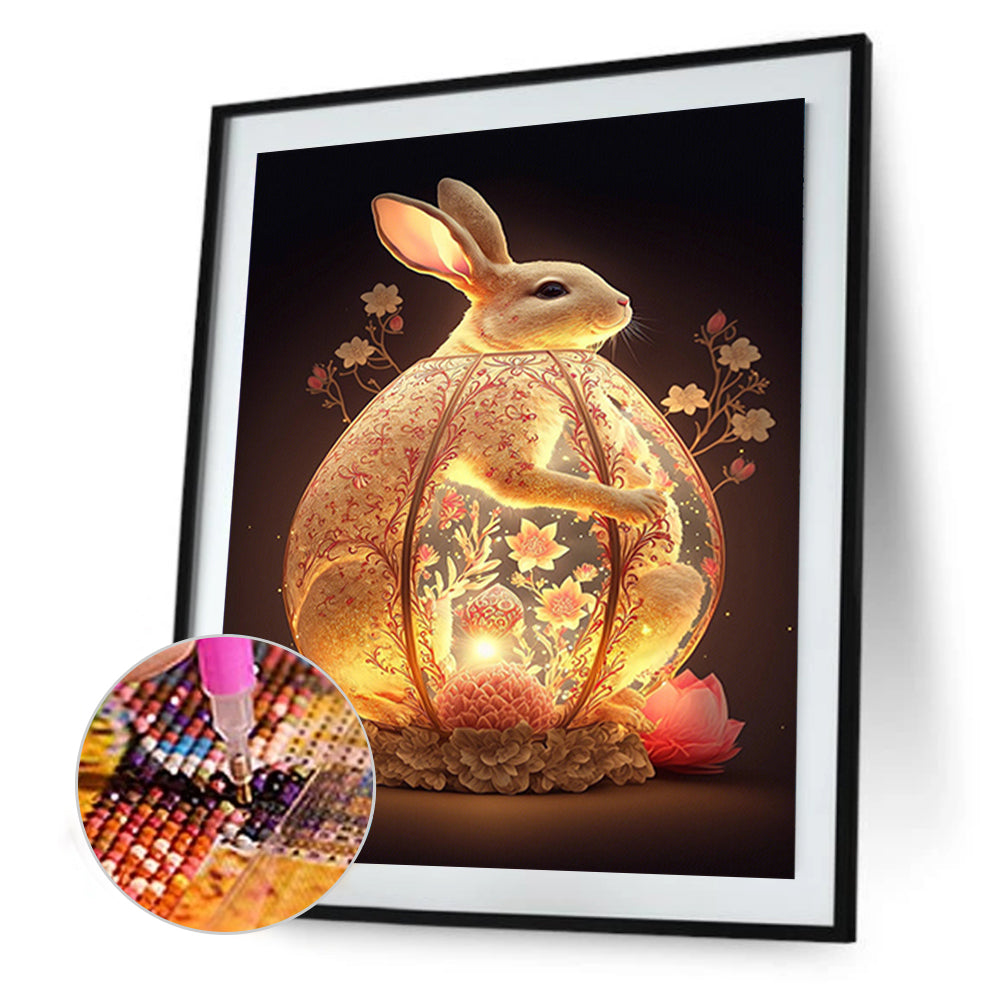 Dream Auspicious Rabbit - Full Round Drill Diamond Painting 30*40CM