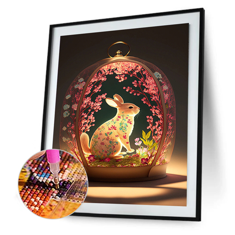 Dream Auspicious Rabbit - Full Round Drill Diamond Painting 30*40CM