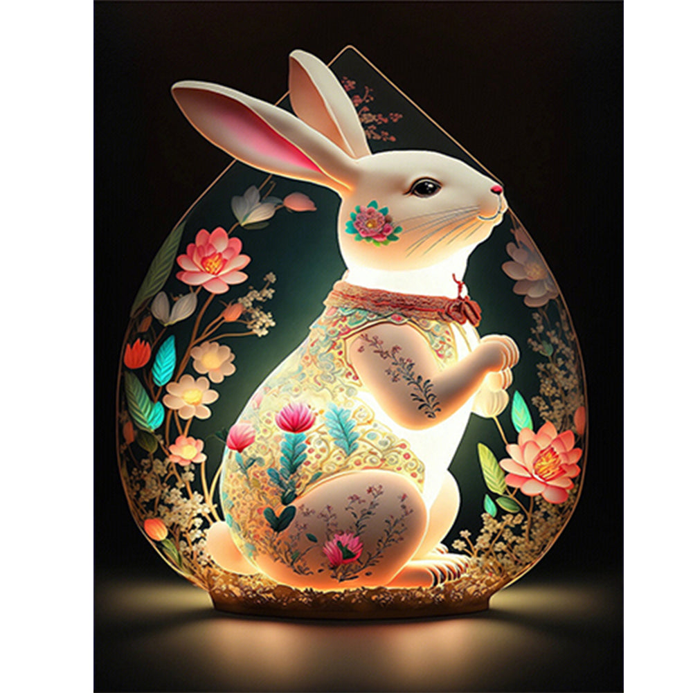 Dream Auspicious Rabbit - Full Round Drill Diamond Painting 30*40CM