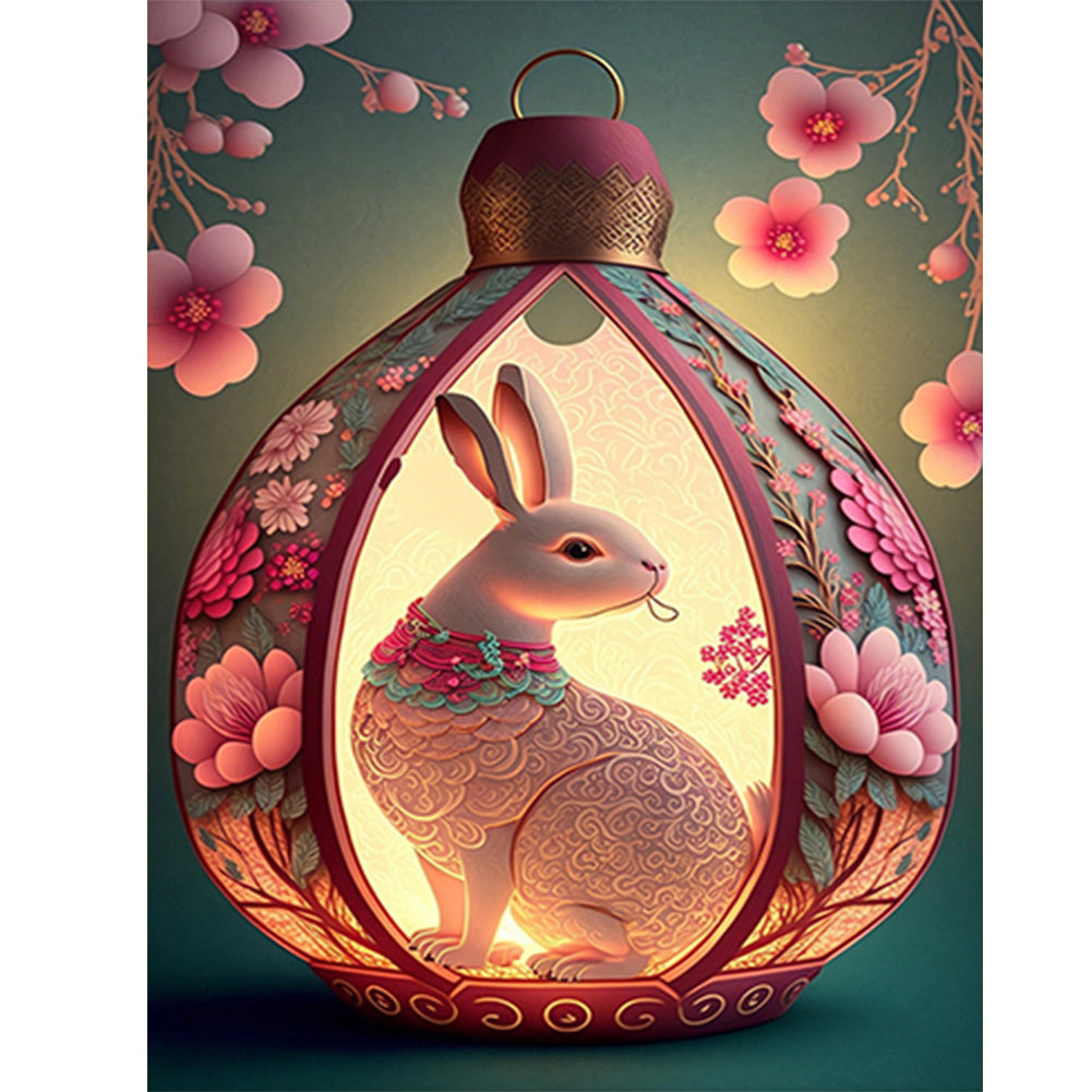 Dream Auspicious Rabbit - Full Round Drill Diamond Painting 30*40CM