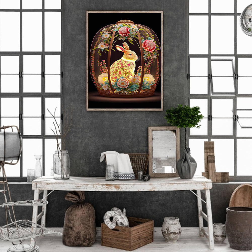 Dream Auspicious Rabbit - Full Round Drill Diamond Painting 30*40CM