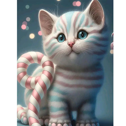 Candy Kitten - Full Round Drill Diamond Painting 30*40CM