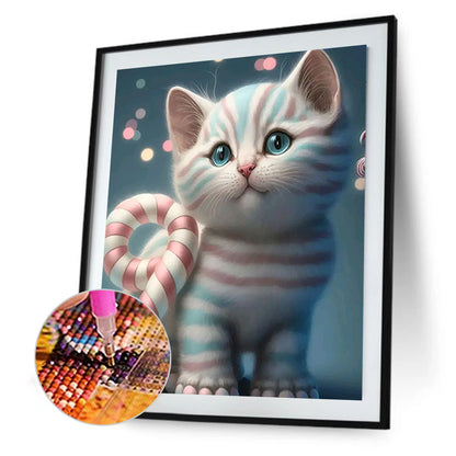 Candy Kitten - Full Round Drill Diamond Painting 30*40CM