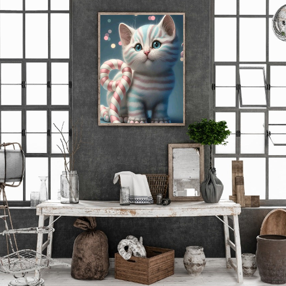 Candy Kitten - Full Round Drill Diamond Painting 30*40CM