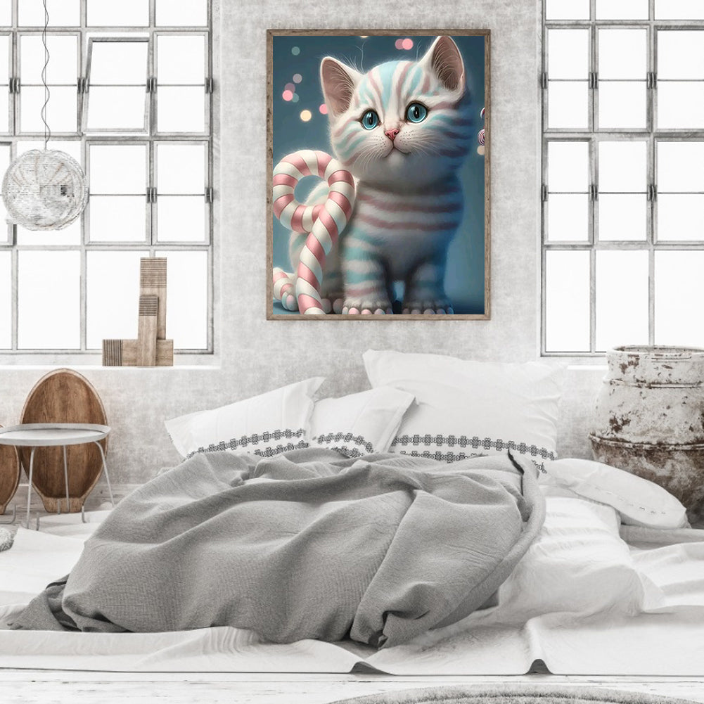 Candy Kitten - Full Round Drill Diamond Painting 30*40CM