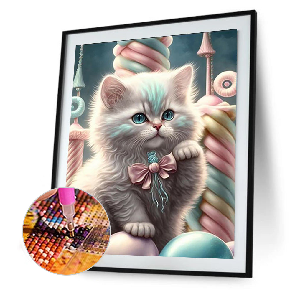 Candy Kitten - Full Round Drill Diamond Painting 30*40CM