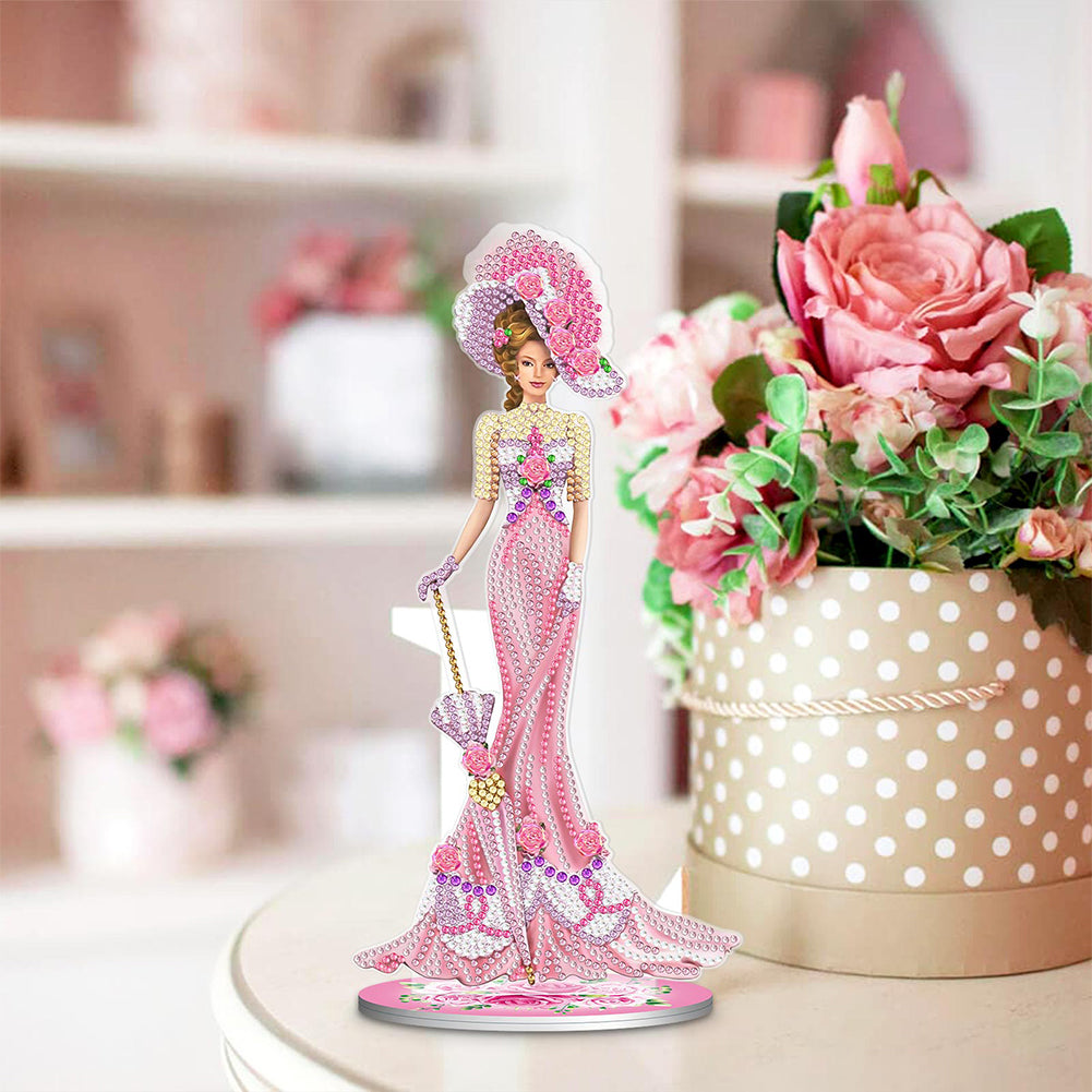 DIY Diamonds Painting Ornaments Handmade Elegant Lady Art Crafts Home Decoration