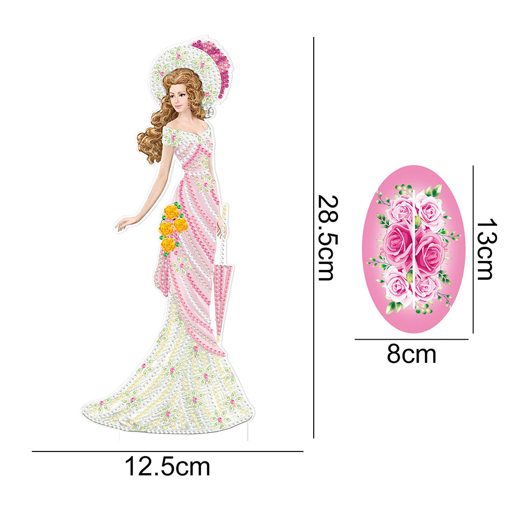 DIY Diamonds Painting Ornaments Handmade Elegant Lady Art Crafts Home Decoration