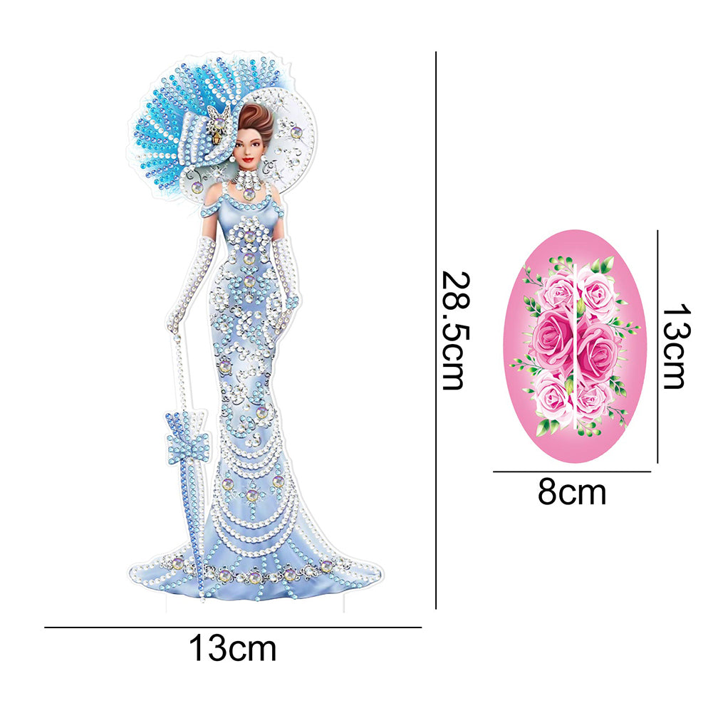 DIY Diamonds Painting Ornaments Handmade Elegant Lady Art Crafts Home Decoration