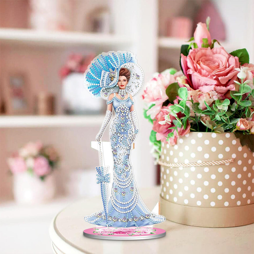DIY Diamonds Painting Ornaments Handmade Elegant Lady Art Crafts Home Decoration