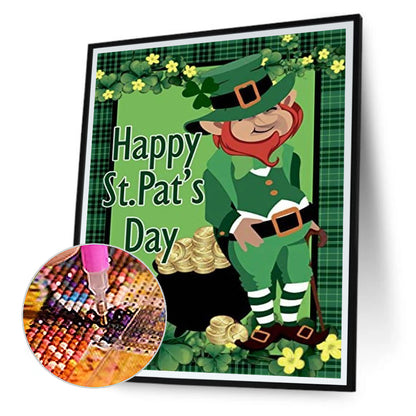 Happy St. Patrick'S Day - Full Round Drill Diamond Painting 30*40CM