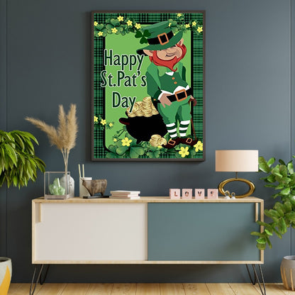 Happy St. Patrick'S Day - Full Round Drill Diamond Painting 30*40CM