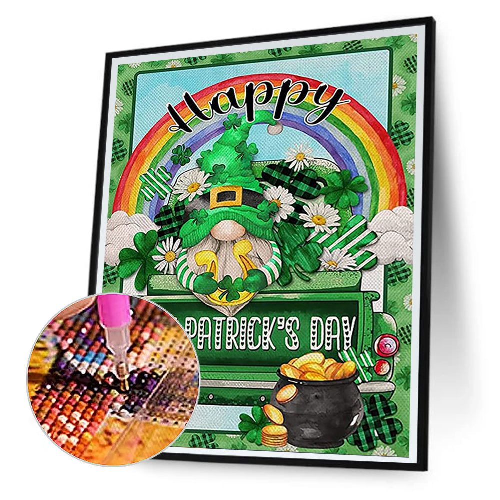 Happy St. Patrick'S Day - Full Round Drill Diamond Painting 30*40CM