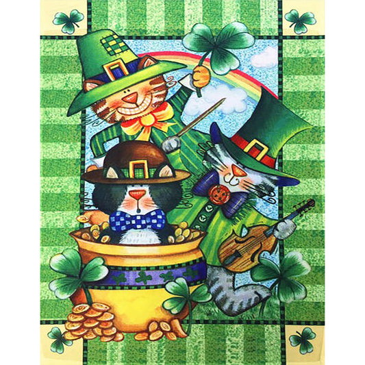 Happy St. Patrick'S Day - Full Round Drill Diamond Painting 30*40CM