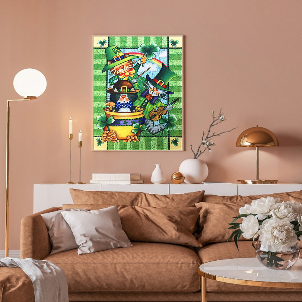 Happy St. Patrick'S Day - Full Round Drill Diamond Painting 30*40CM