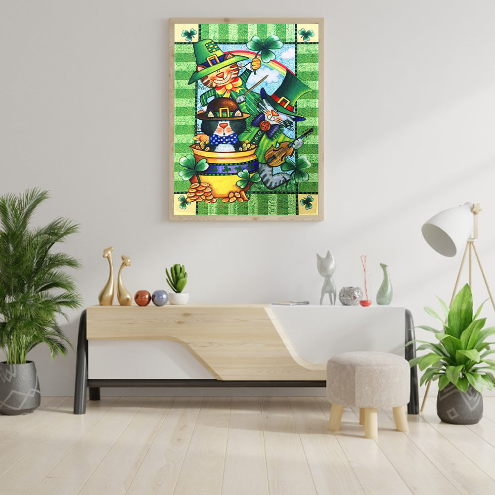 Happy St. Patrick'S Day - Full Round Drill Diamond Painting 30*40CM