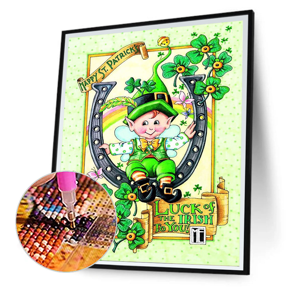 Happy St. Patrick'S Day - Full Round Drill Diamond Painting 30*40CM