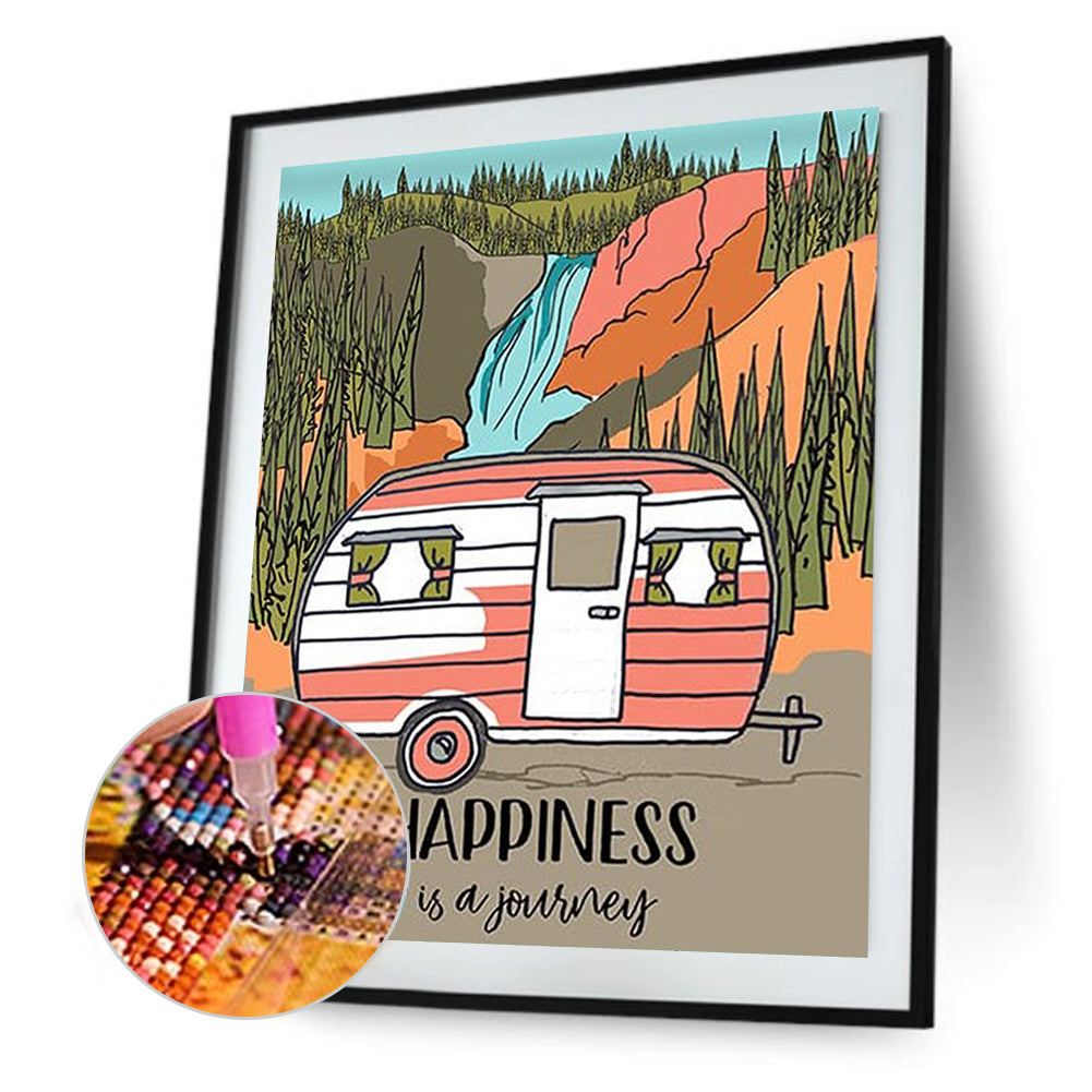 Camping - Full Round Drill Diamond Painting 30*40CM