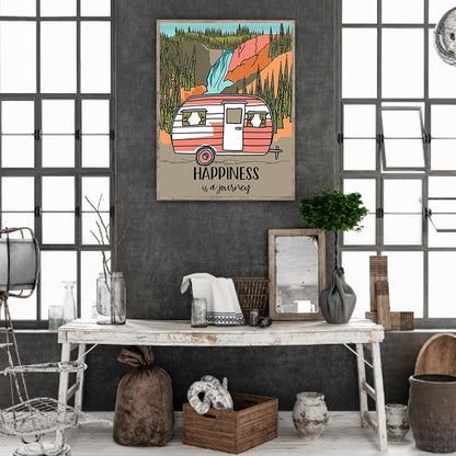 Camping - Full Round Drill Diamond Painting 30*40CM