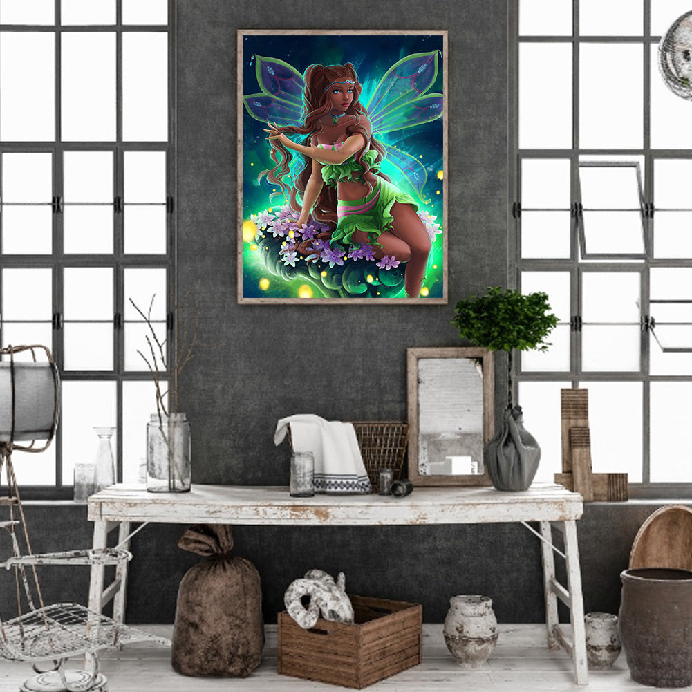 Butterfly Fairy - Full Round Drill Diamond Painting 30*40CM