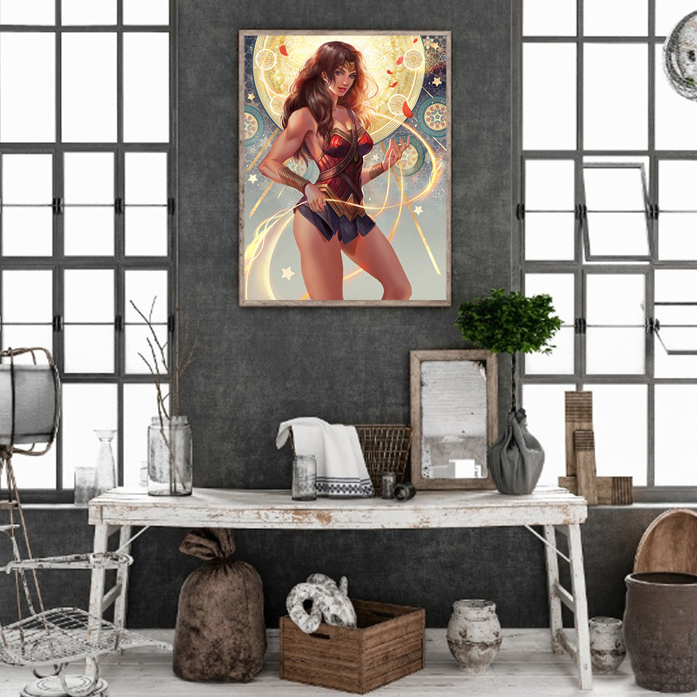 Wonder Woman - Full Round Drill Diamond Painting 30*40CM