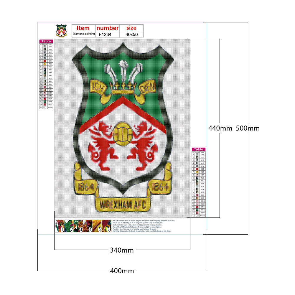 Wrexham Association Football Club - Full Round Drill Diamond Painting 40*50CM