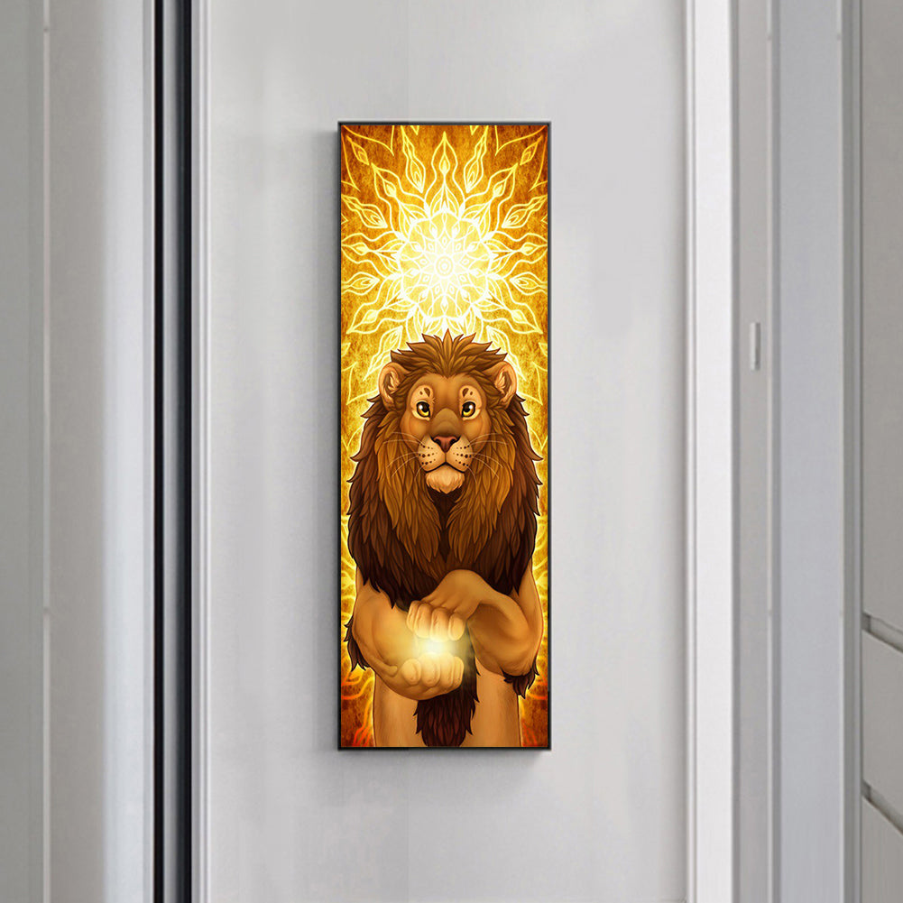 Sun Lion - Full Round Drill Diamond Painting 40*100CM