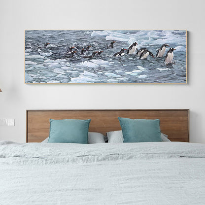 Arctic Penguin - Full Round Drill Diamond Painting 90*30CM